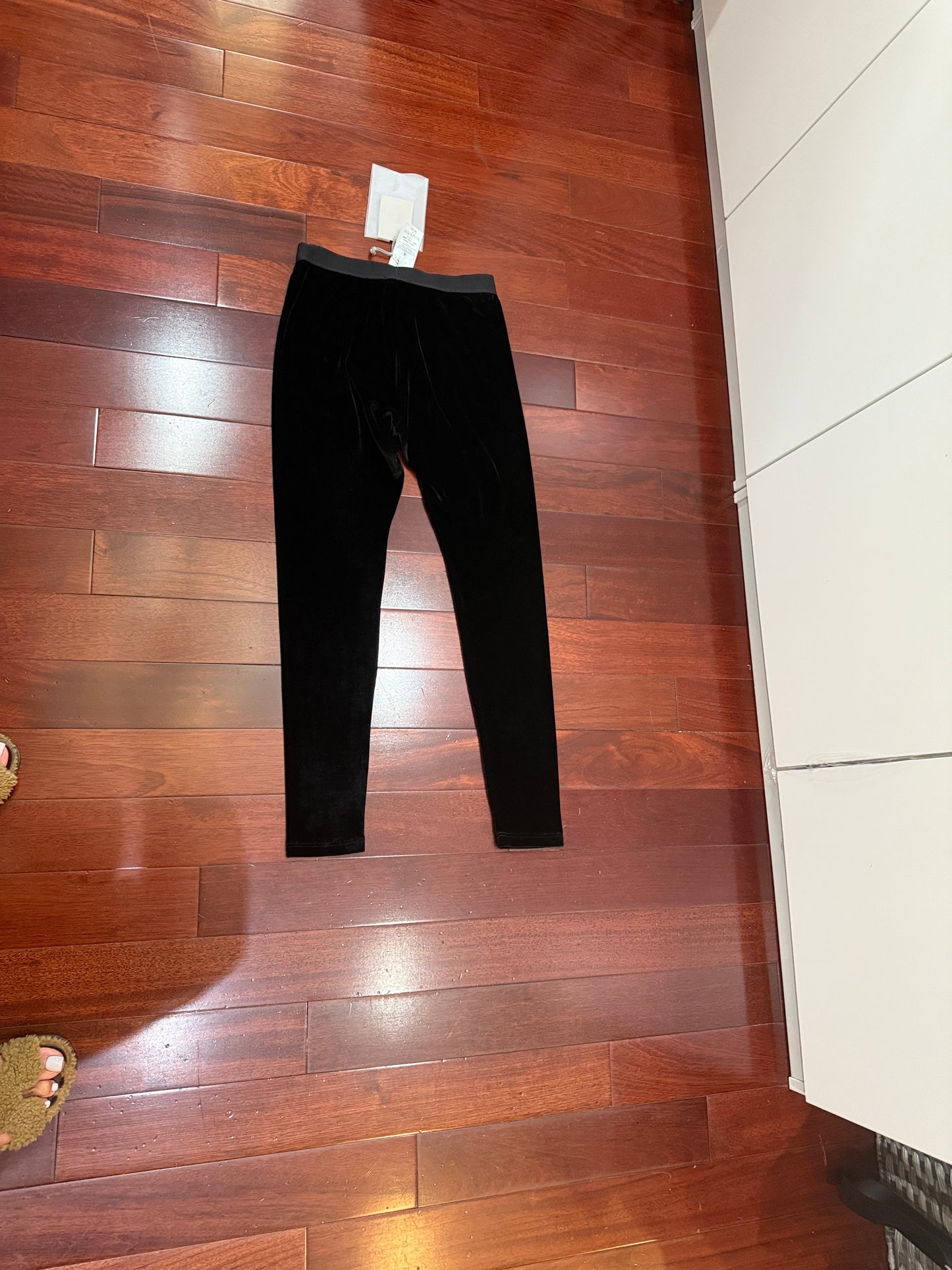 Signature black velvet leggings