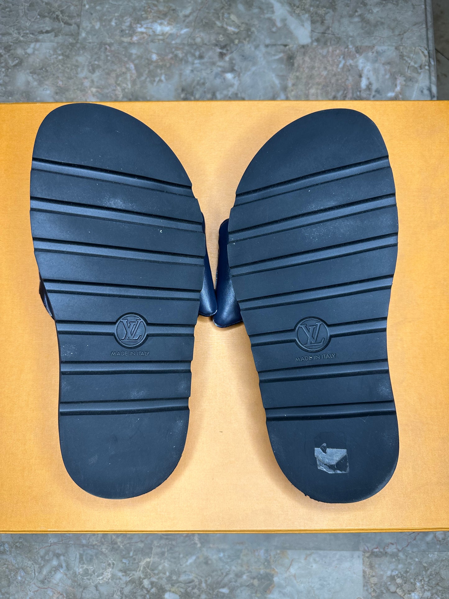 Louis Vuitton Pool Pillow Comfort Mules Monogram Nylon – Navy Size 39