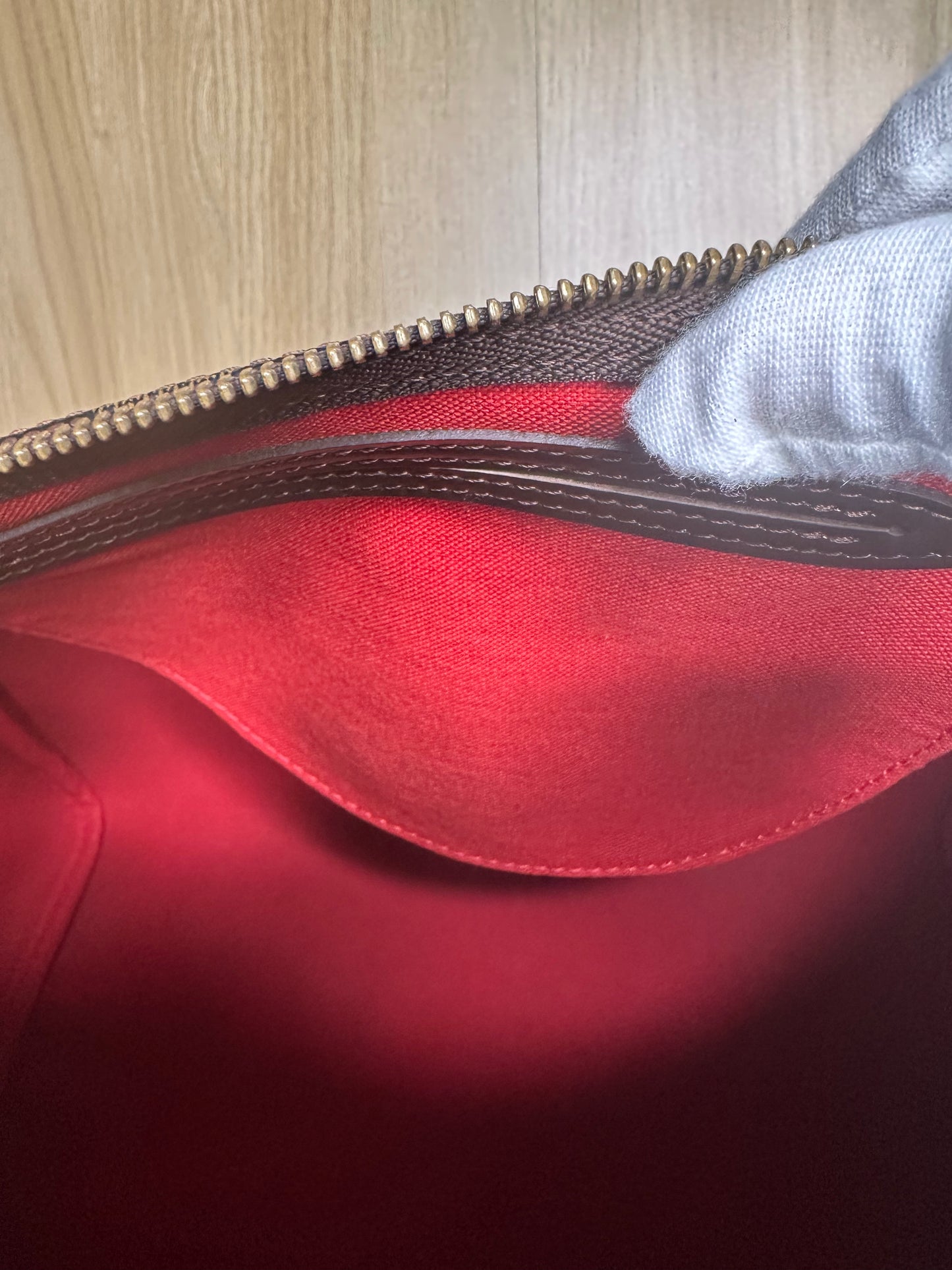 Louis Vuitton Speedy 35 Damier Ebene Handbag | Brown Coated Canvas Top Handle Bag