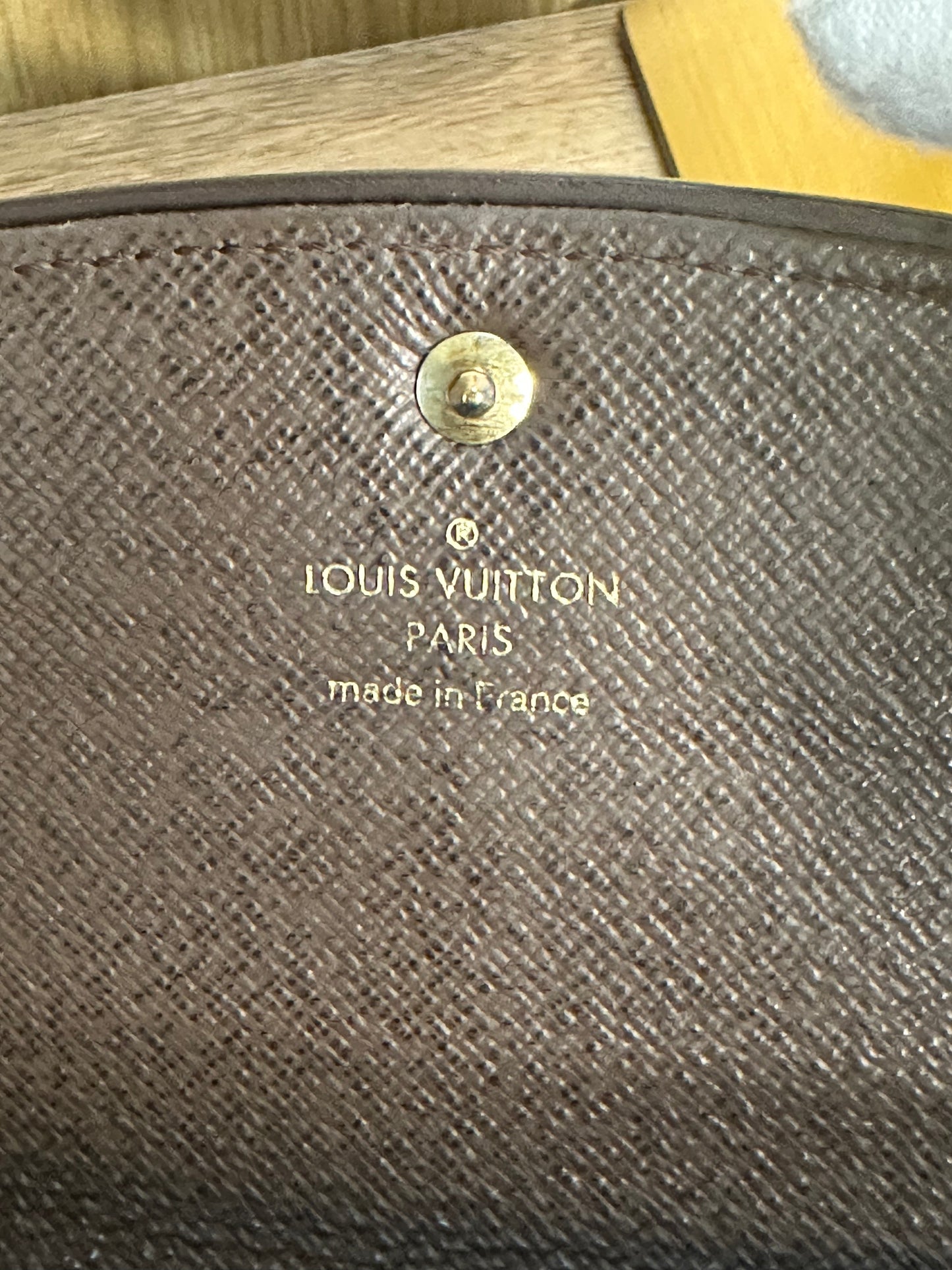 Louis Vuitton Damier Ebene Normandy Wallet | Black Leather Flap Long Wallet