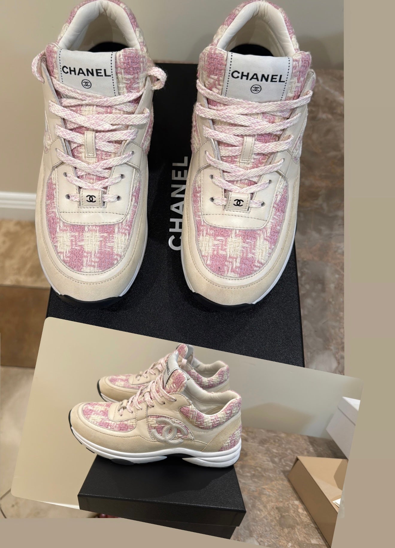 Chanel Tweed Trainers