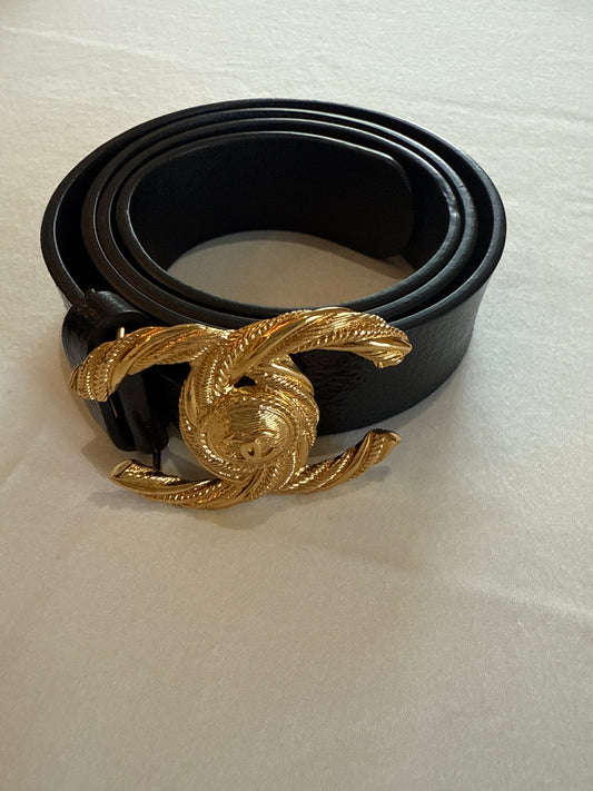 Chanel lamb skin leather belt
