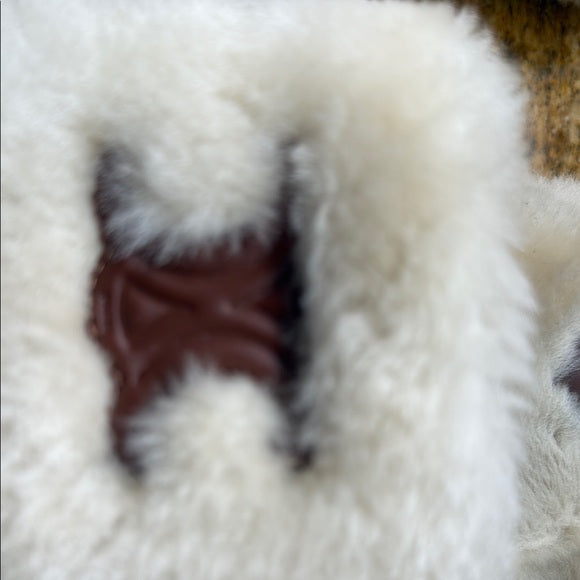 Authentic Celine Slides – Cream Shearling (Worn Twice, Excellent Condition)