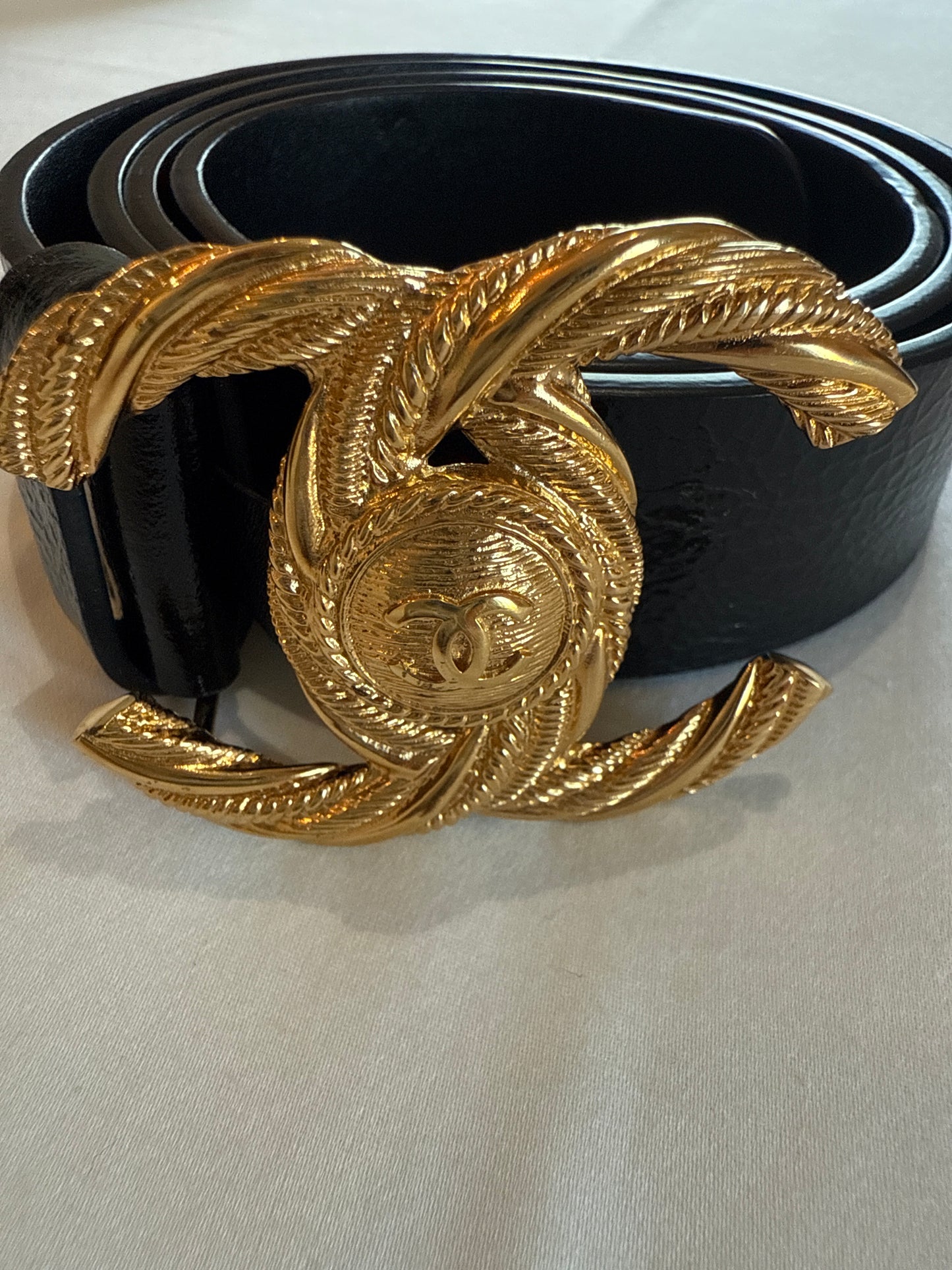 Chanel lamb skin leather belt