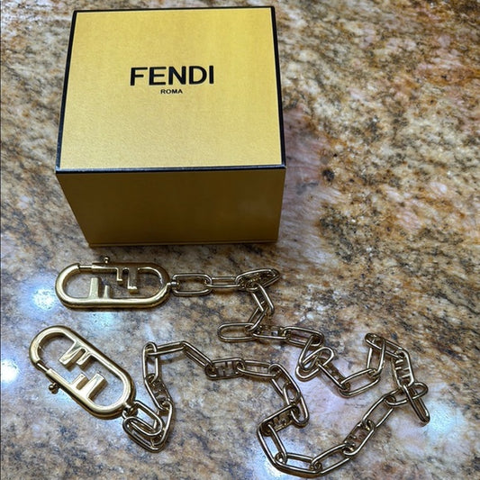 Fendi -Metal O’Lock Bag strap you Gold