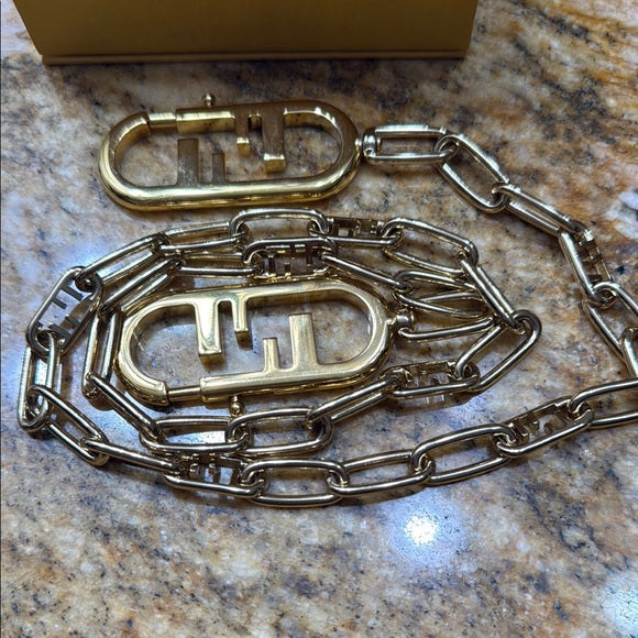 Fendi -Metal O’Lock Bag strap you Gold