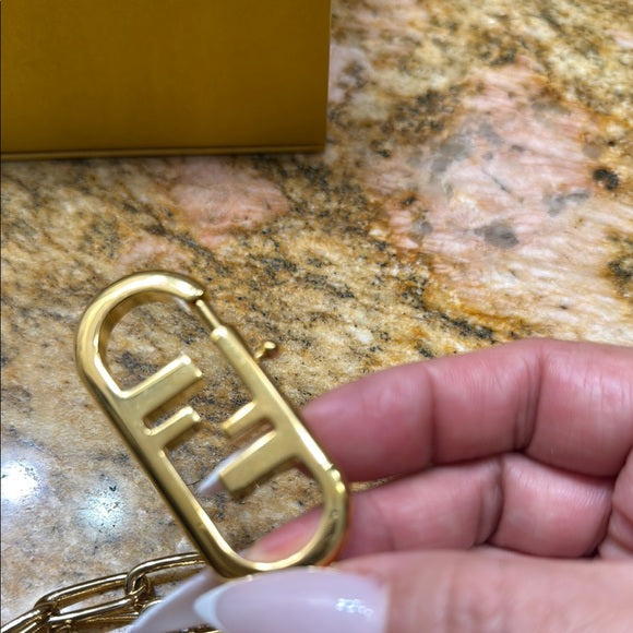 Fendi -Metal O’Lock Bag strap you Gold