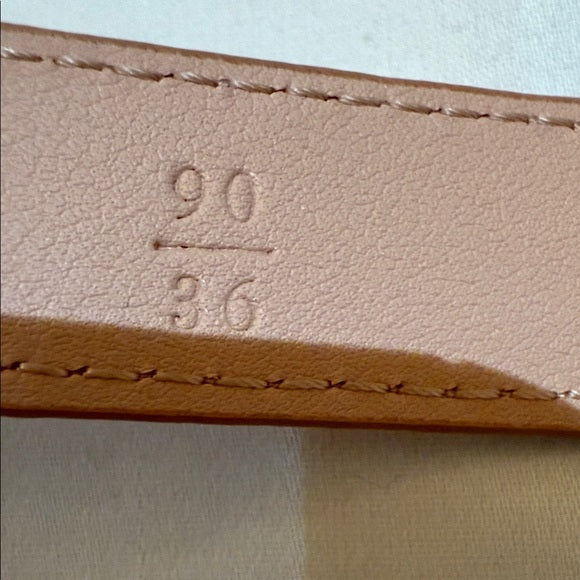 Authentic Fendi Belt – Light Pink Leather with Gold Accent (Never Worn)