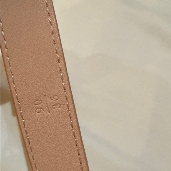 Authentic Fendi Belt – Light Pink Leather with Gold Accent (Never Worn)