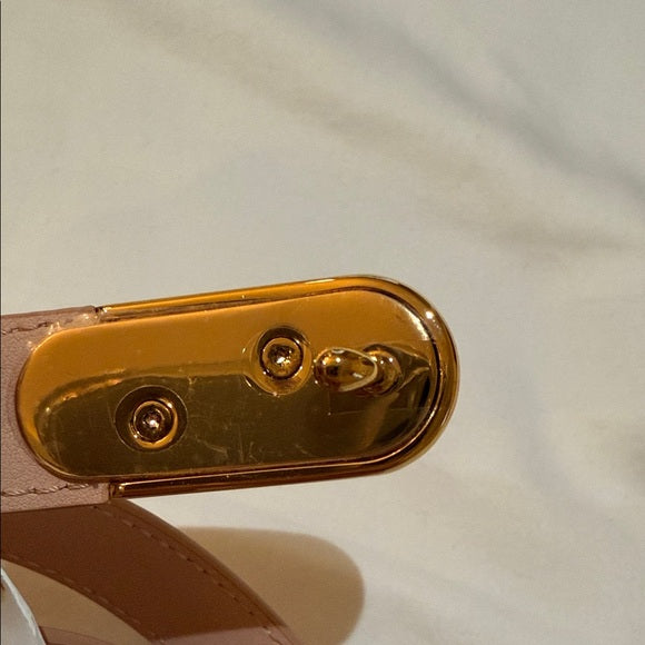 Authentic Fendi Belt – Light Pink Leather with Gold Accent (Never Worn)