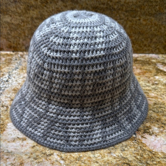 FENDI Charcoal Knit Bucket Hat