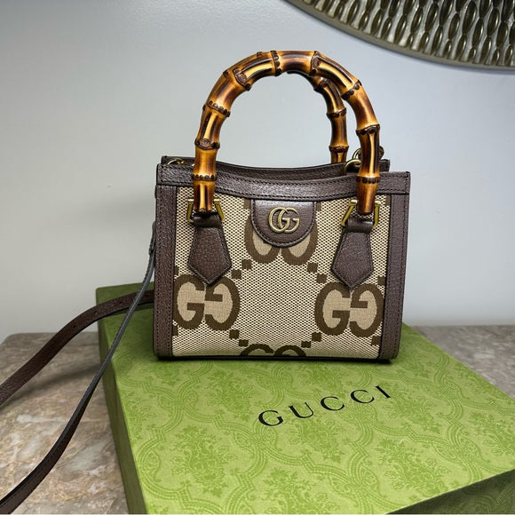 Gucci Diana Mini Tote – Jumbo GG Canvas