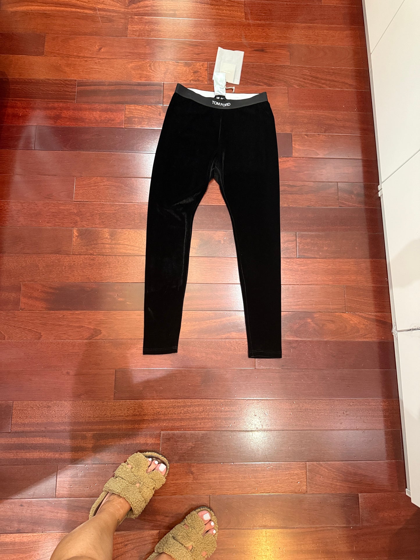 Signature black velvet leggings