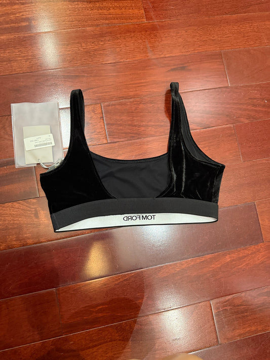 Stretch velvet bralette