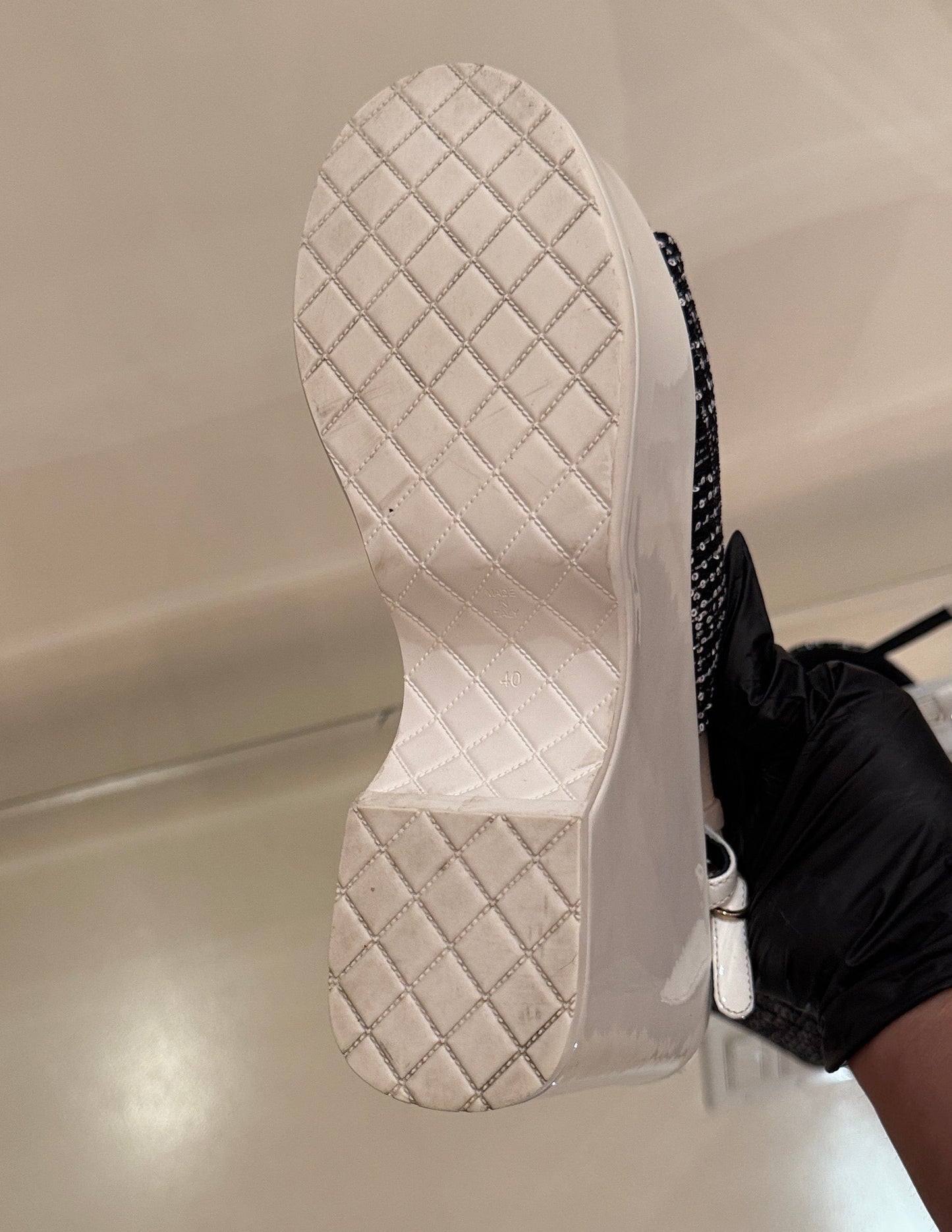 Chanel Tweed Slingback Sandals
