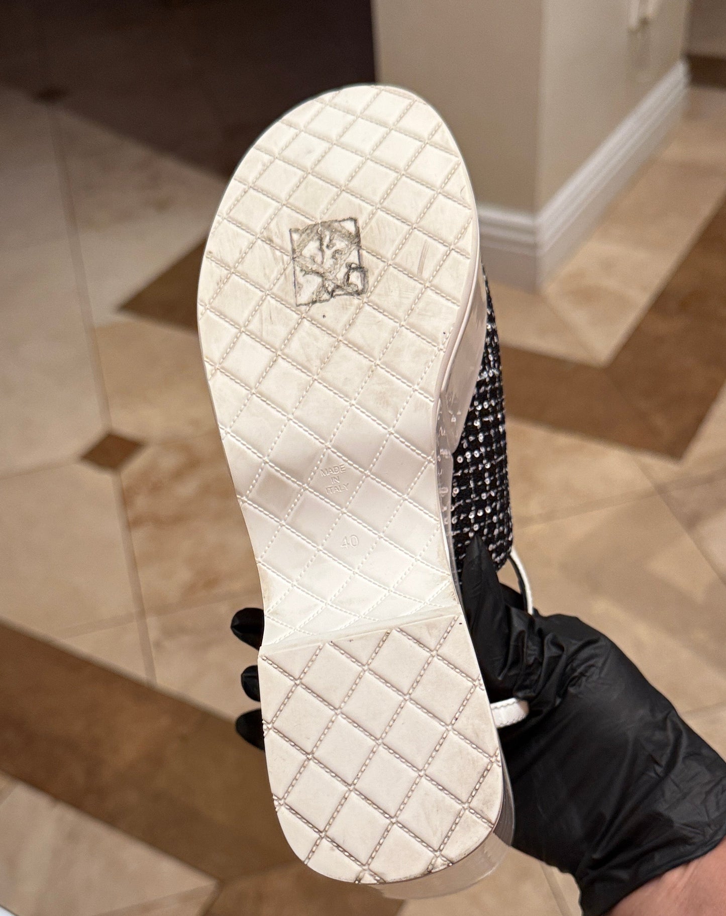 Chanel Tweed Slingback Sandals