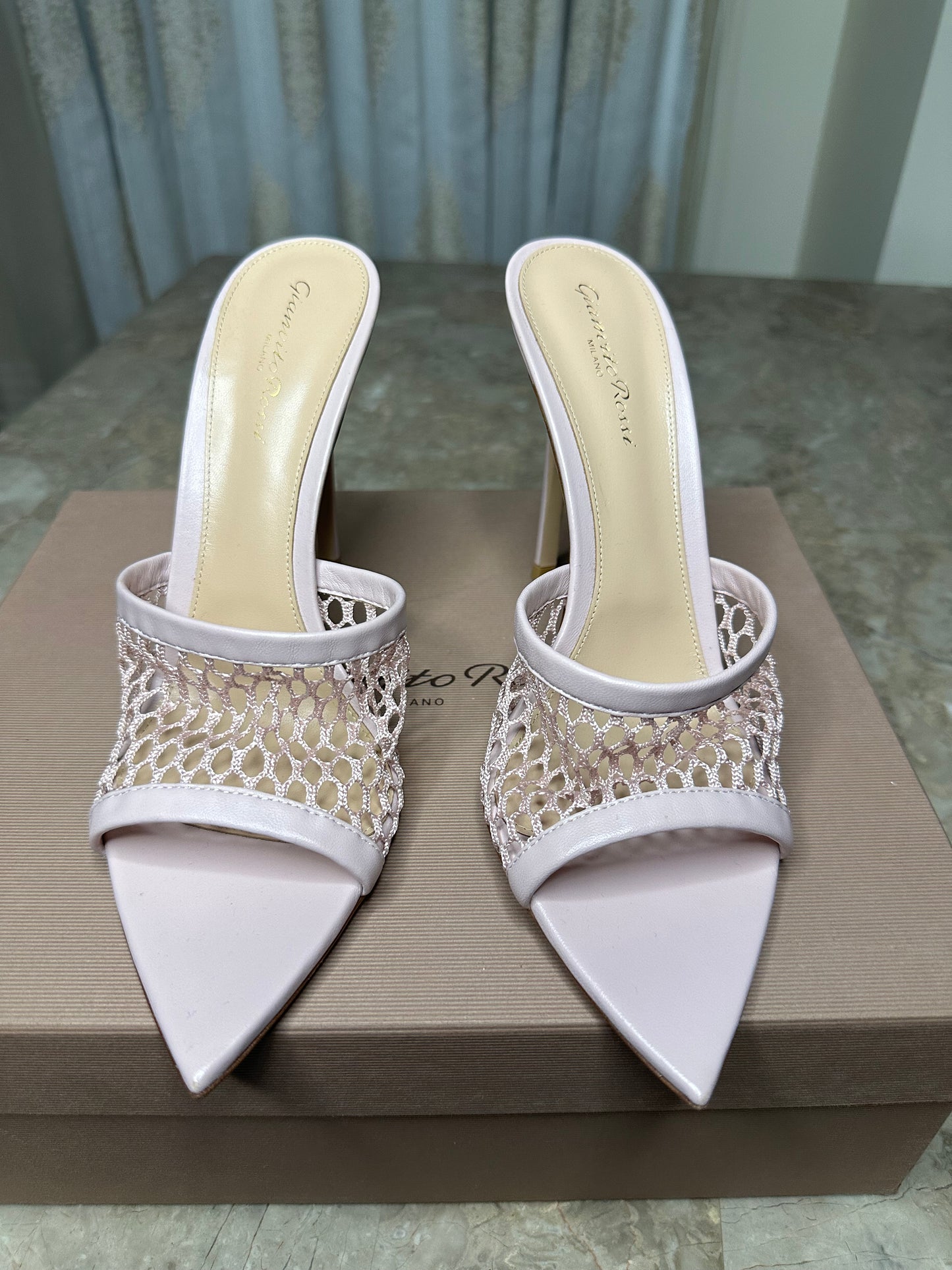 Gianvito Rossi Purple Mule Heels Size 41 | Pointed Toe Slip-On Stiletto | New Women’s Designer Shoes