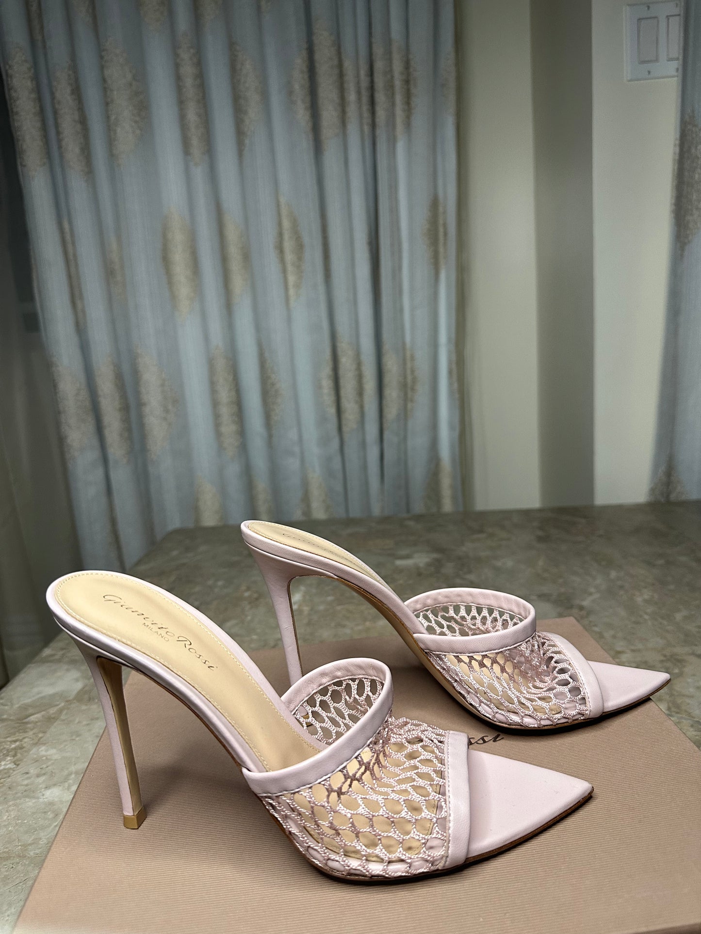 Gianvito Rossi Purple Mule Heels Size 41 | Pointed Toe Slip-On Stiletto | New Women’s Designer Shoes