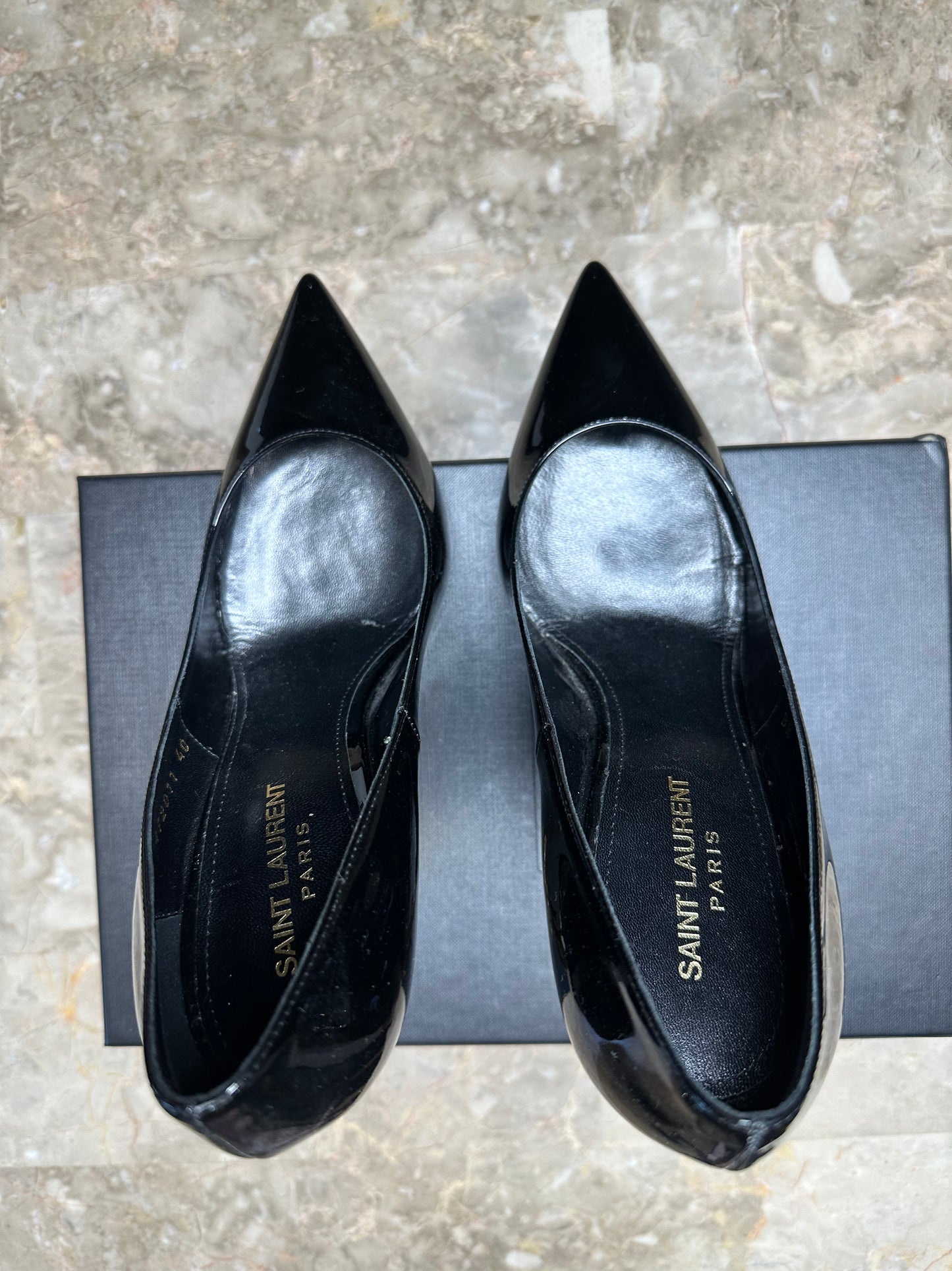 Saint Laurent Opyum Patent Leather Pumps – Black Size 40