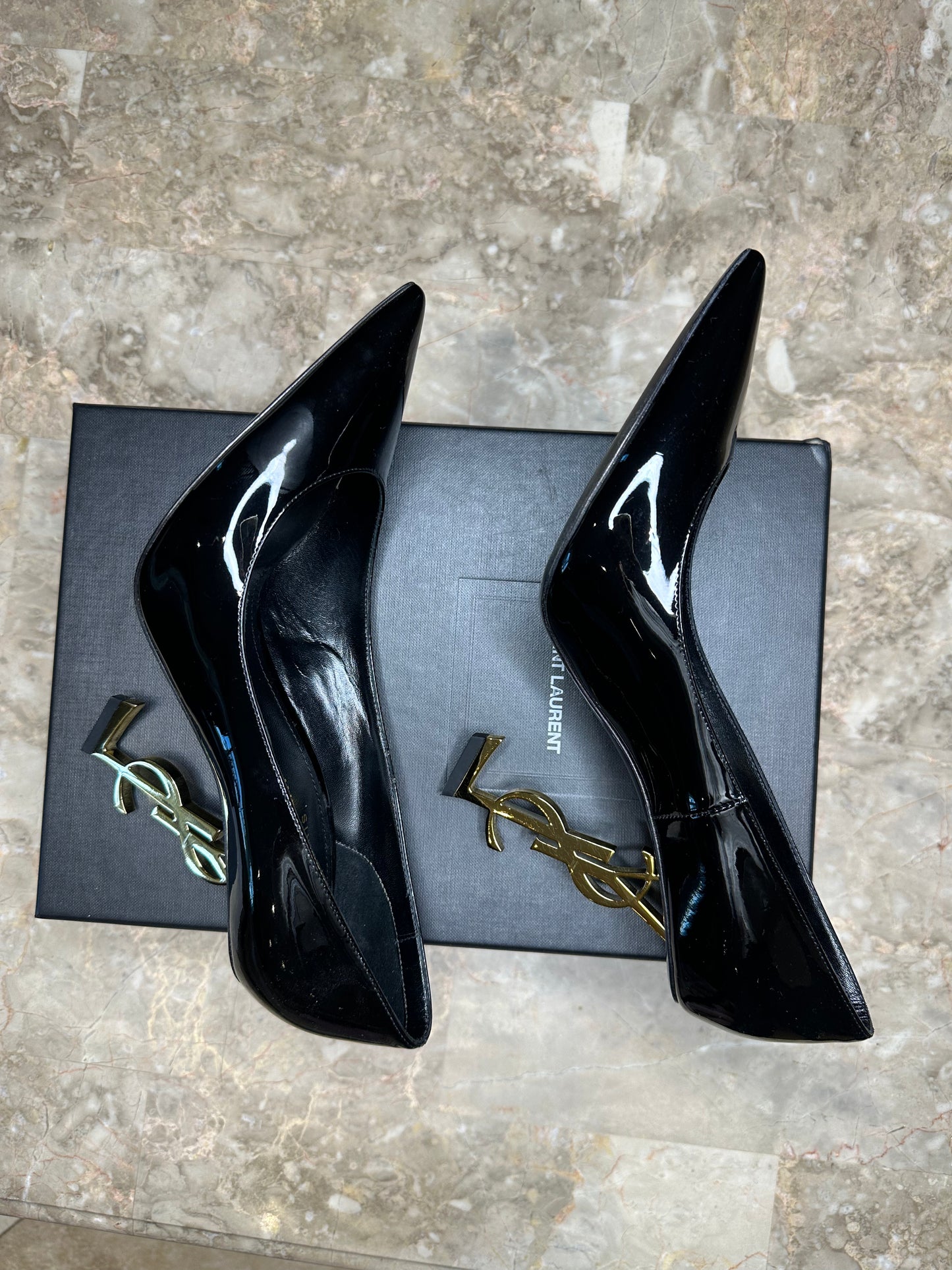 Saint Laurent Opyum Patent Leather Pumps – Black Size 40