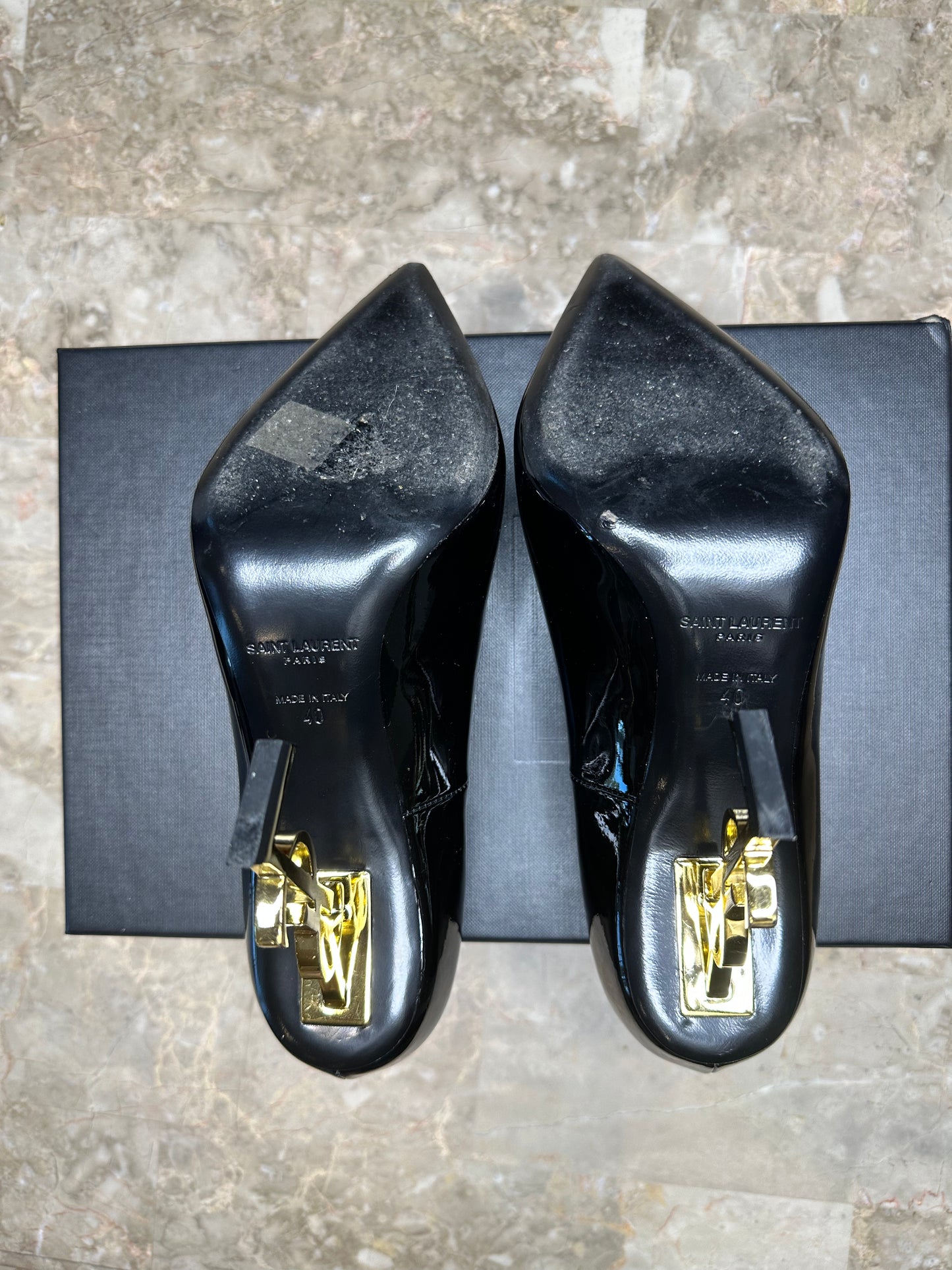 Saint Laurent Opyum Patent Leather Pumps – Black Size 40