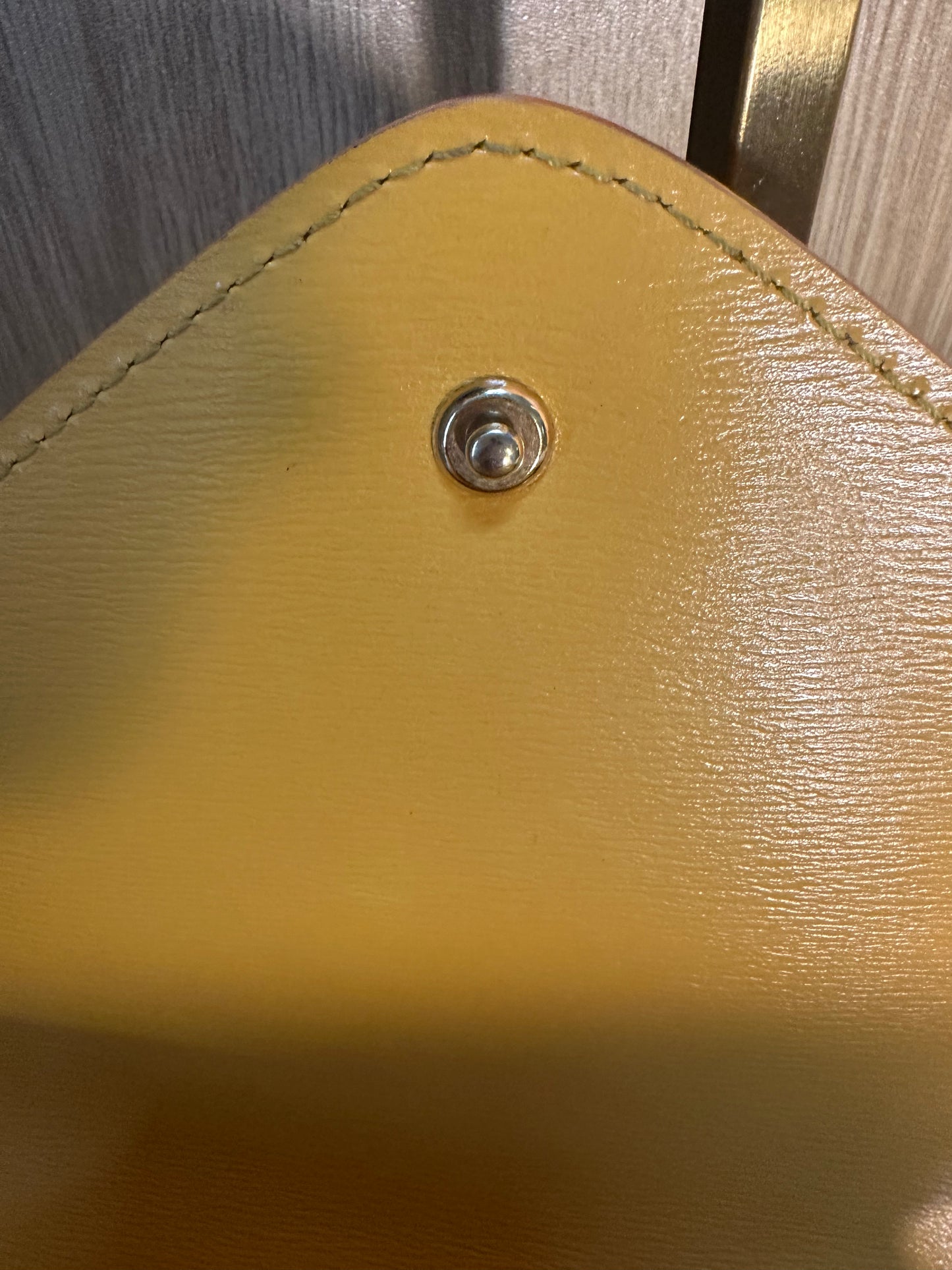 Louis Vuitton Epi Leather Art Deco Clutch Bag | Yellow Vintage Luxury Envelope Clutch