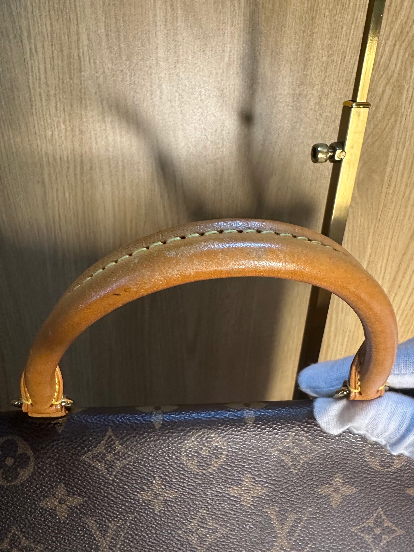 Louis Vuitton Marignan Monogram Canvas Handbag | Coquelicot Red Leather 2-Way Shoulder Bag