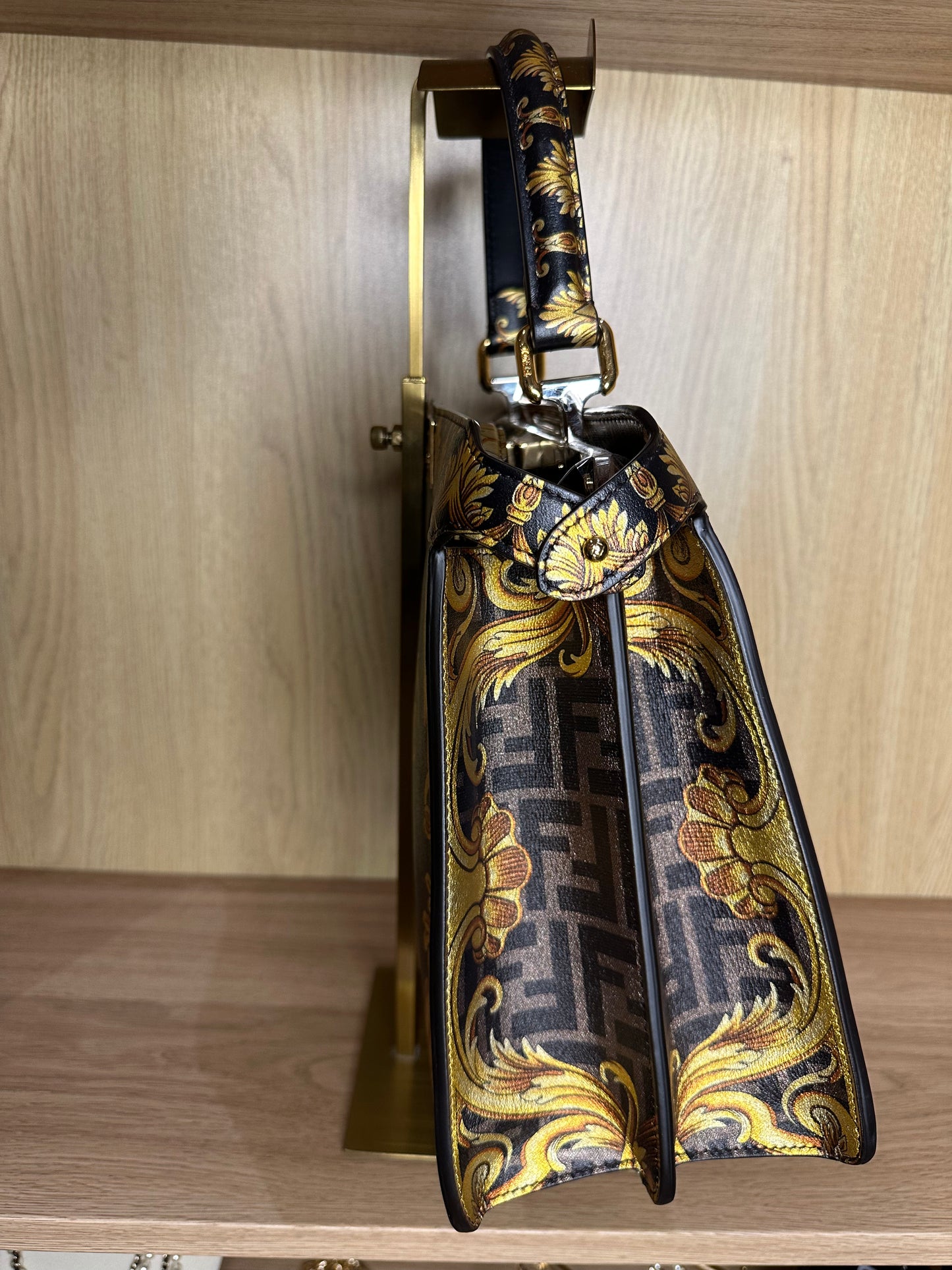 Fendi x Versace Fendace Peekaboo ISeeU Medium Satchel | FF Baroque Crossbody Bag