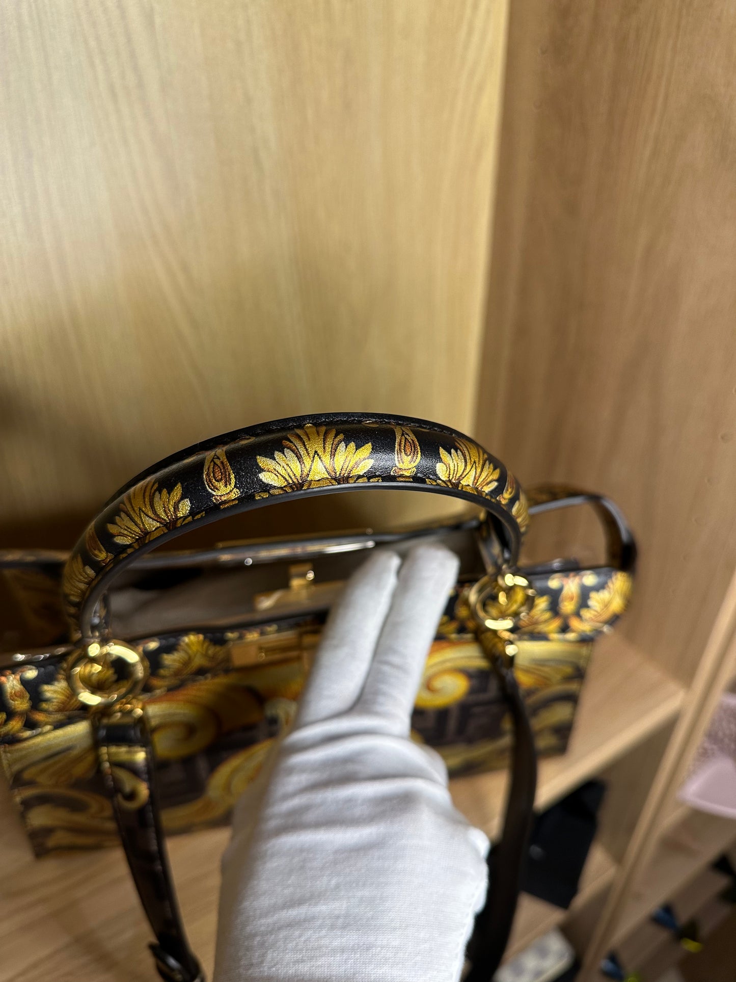 Fendi x Versace Fendace Peekaboo ISeeU Medium Satchel | FF Baroque Crossbody Bag