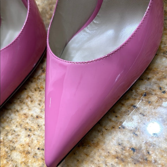 JIMMY CHOO Pink Bing Crystal Embellished Satin Heels – Size 40 (Pre-Owned)