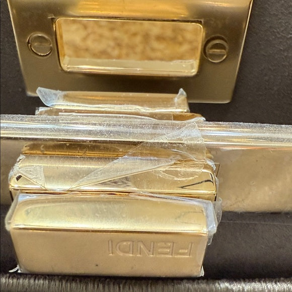 Fendi Peekaboo Iseeu Small Ciniglia  FF Gray and Gold and Palladium