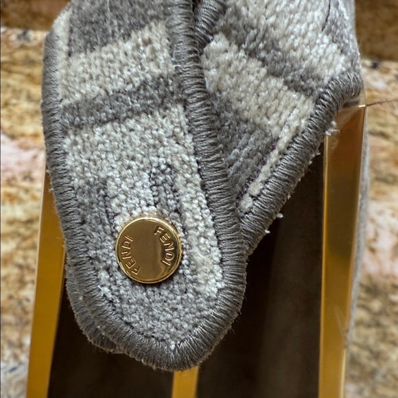 Fendi Peekaboo Iseeu Small Ciniglia  FF Gray and Gold and Palladium