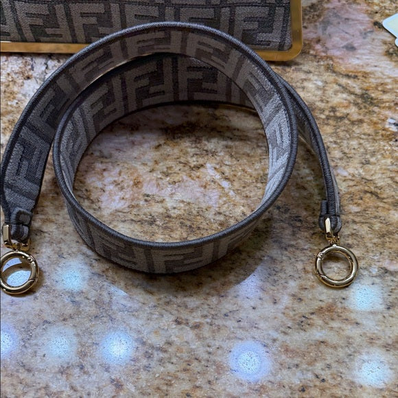 Fendi Peekaboo Iseeu Small Ciniglia  FF Gray and Gold and Palladium