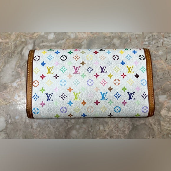 Louis Vuitton Multicolor Monogram Wallet – Takashi Murakami Collaboration (Y2K, Authentic, Very Good Condition)