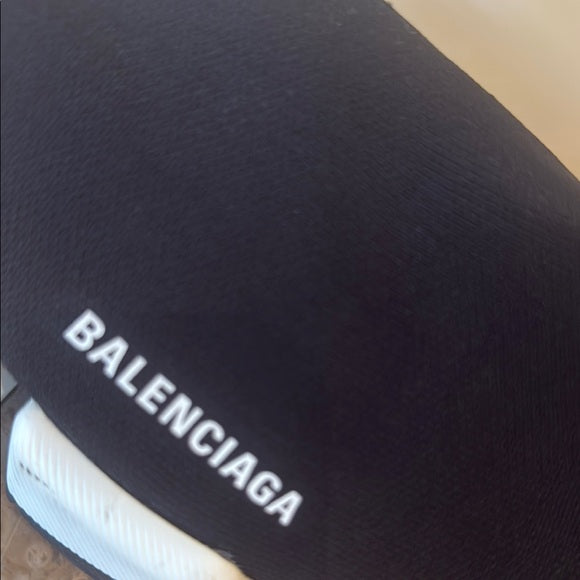 MENS-BALENCIAGA Black Speed Sock Sneakers – Size 10 (Pre-Owned)