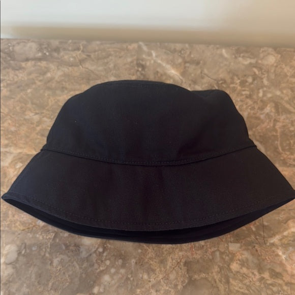 FENDI x VERSACE “FENDACE” Black and Gold Canvas Logo Bucket Hat