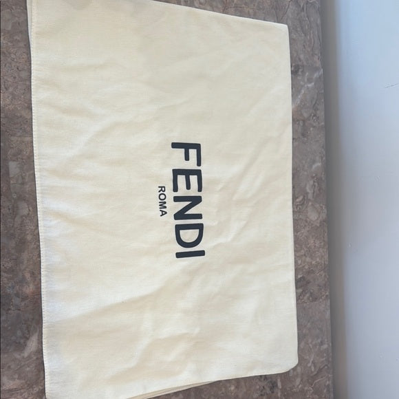 FENDI Black & Red Monogram Scarf (Pre-Owned)