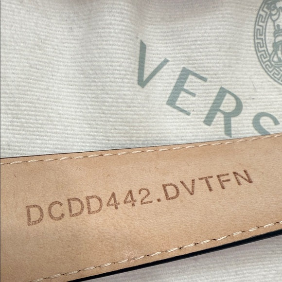 Versace Light Pink Belt – Iconic Medusa Buckle
